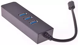 Адаптер Upex USB Type-C - USB3.0x3/RJ45 Grey (UP10123) - мініатюра 2