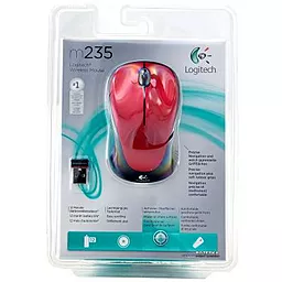 Компьютерная мышка Logitech M235 (910-002496) Red - миниатюра 4
