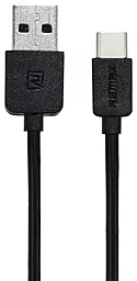 Кабель USB Remax Light USB Type-C Cable Black (RC-006A)