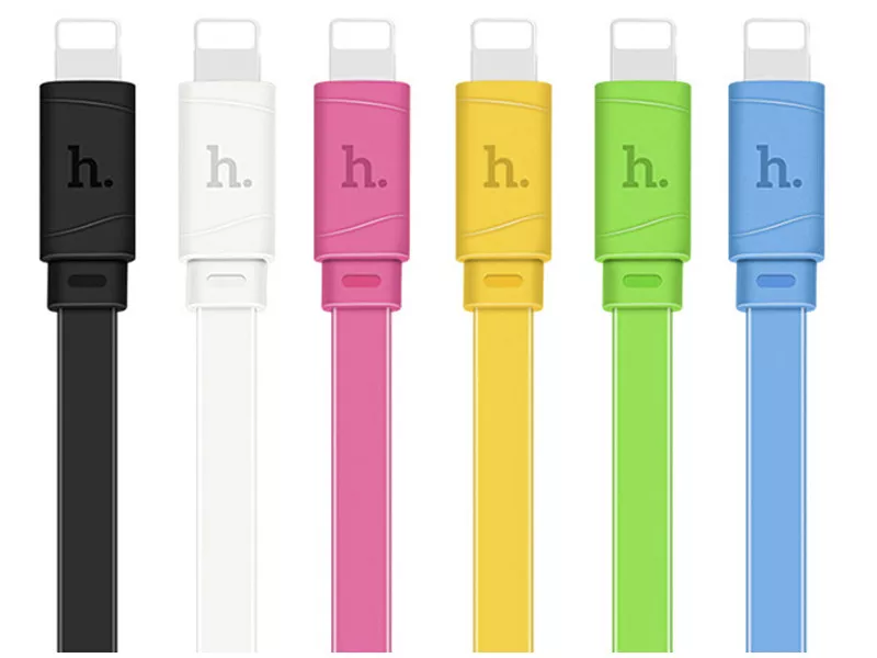 Кабель Hoco X5 Bamboo USB-A - Lightning 12w 2.4a 1м cable Black - фото 2