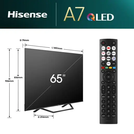 Телевізор Hisense 65A7NQ - фото 7