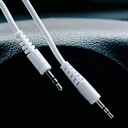 Аудіо кабель XQ Xqisit AUX mini Jack 3.5 mm M/M 1.2 м Сable white - мініатюра 3