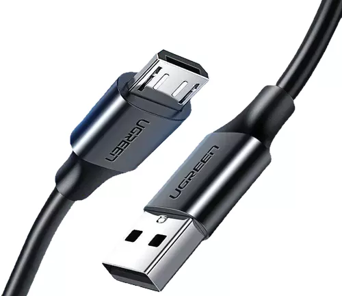 Кабель UGreen US289 Nickel Plating USB-A - micro USB 10w 0.25м cable Black (60134) - фото 2