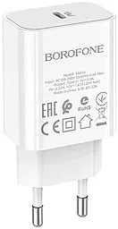 Мережевий зарядний пристрій Borofone BA65A 20w PD USB-C home charger white