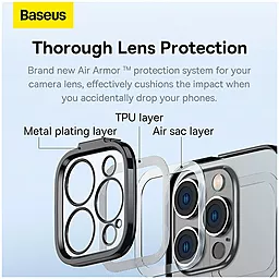 Чехол Baseus Glitter Series Magnetic Case +Glass 0.22mm для Apple iPhone 14 Pro Max Black (ARMC010301) - миниатюра 4
