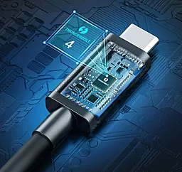 USB HD/PD Кабель Choetech Thunderbolt 4 8k 60hz 40gbps 100w 5a 0.8m USB Type-C - Type-C cable black (A3010-BK) - мініатюра 5