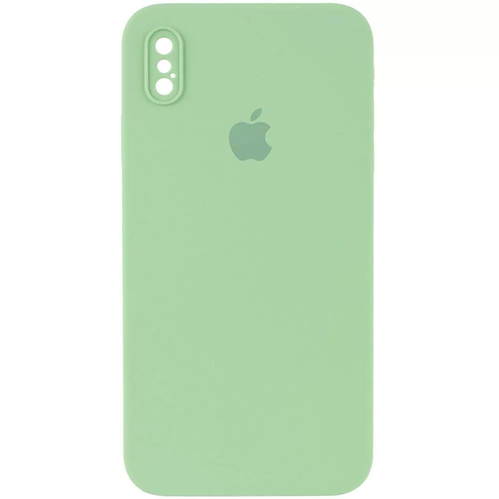 Чохол Silicone Case Full Camera Square для Apple iPhone XS Max  Mint - фото 1
