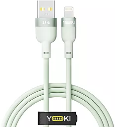 Кабель Yoki YK-SI50 SILICONE USB-A - Lightning 12w 2.4a 1.2м cable Green - фото Кабель Yoki YK-SI50 SILICONE USB-A - Lightning 12w 2.4a 1.2м cable Green
