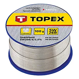 Припой проволочный TOPEX 44E522 (Sn60Pb40) 1.0 мм 100 г на катушке - фото Припой проволочный TOPEX 44E522 (Sn60Pb40) 1.0 мм 100 г на катушке