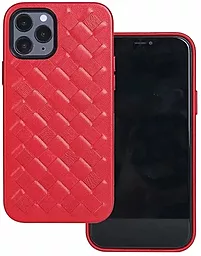 Чехол Apple Leather Case Sheep Weaving for iPhone XS Max Red - миниатюра 2