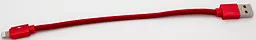 USB Кабель Walker C755 0.25M Lightning Cable Red - мініатюра 2