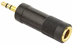 Аудио переходник Cablexpert Jack 6.35 mm - mini Jack 3.5 mm M/F чёрный (A-6.35F-3.5M)