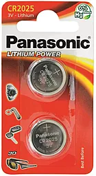 Батарейки Panasonic CR2025 2шт (CR-2025EL/2B) - фото Батарейки Panasonic CR2025 2шт (CR-2025EL/2B)