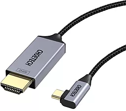Видеокабель Choetech HDMI - USB Type-C - HDMI v2.0 4k 60hz 1.8m black (XCH-1803) - миниатюра 3