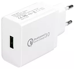 Сетевое зарядное устройство Vinga 18w QC3.0 home charger white (M042)