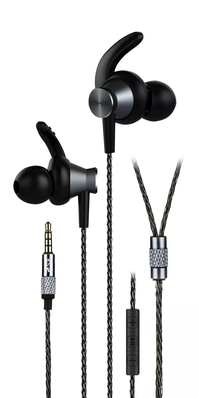 Навушники 2E S8 Piston Magnet Mic Grey (2E-IES8GY) - фото 1