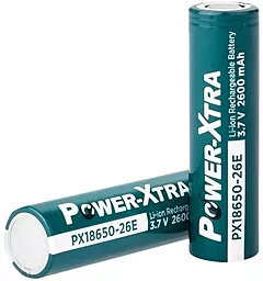 Аккумулятор Power-Xtra 18650 2600mAh Li-Ion 1шт Green (PX18650-26G / 29751)