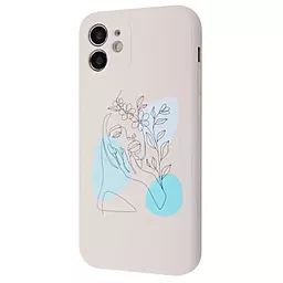 Чехол Wave Minimal Art Case with MagSafe для Apple iPhone 12 Beige/Flower Girl