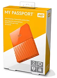Зовнішній жорсткий диск Western Digital My Passport (Thin) 2TB 2.5 USB 3.0 (WDBS4B0020BOR-WESN) Orange - мініатюра 4