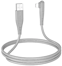 Кабель Borofone BX105 Corriente USB-A - Lightning 12w 2.4a 1м cable Gray - мініатюра 2 Кабель Borofone BX105 Corriente USB-A - Lightning 12w 2.4a 1м cable Gray - мініатюра 2