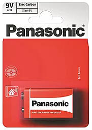 Батарейка Panasonic 6F22 (крона) Red Zinc 1шт (6F22REL/1BP) - фото Батарейка Panasonic 6F22 (крона) Red Zinc 1шт (6F22REL/1BP)