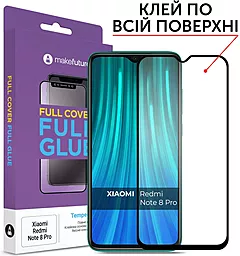 Защитное стекло MAKE Full Cover Full Glue Xiaomi Redmi Note 8 Pro Black (MGFXRN8P)