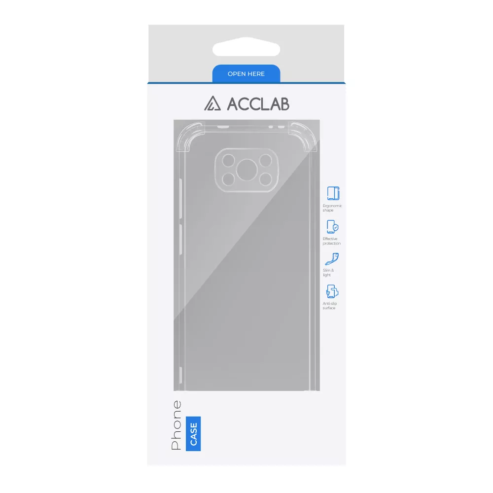 Чохол ACCLAB Shockproof для Xiaomi Poco X3 Transparent - фото 2