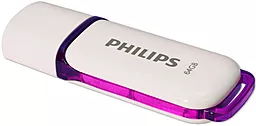 Флешка Philips Snow 64GB (FM64FD70B/97) Purple - фото Флешка Philips Snow 64GB (FM64FD70B/97) Purple