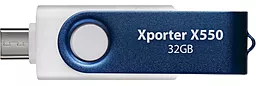 Флешка Patriot 32 GB Xporter X550 USB 3.2 Gen 1 Type-A+C (PS32GX550AAD) - фото Флешка Patriot 32 GB Xporter X550 USB 3.2 Gen 1 Type-A+C (PS32GX550AAD)