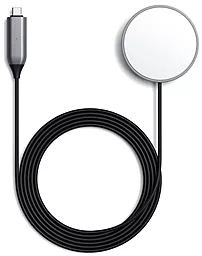 Бездротовий (індукційний) зарядний пристрій швидкої QI зарядки Satechi USB-C Magnetic Wireless Charging for iPhone 12/12Pro Grey