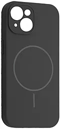 {"ru": "Чехол", "uk": "Чохол"} Silicone Case Full Camera Fine Ring MagSafe для Apple iPhone 15  Charcoal Grey Black