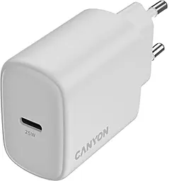 Сетевое зарядное устройство Canyon OnCharge 250 25w PD USB-C fast charger white (CNE-CHA250-01) - фото Сетевое зарядное устройство Canyon OnCharge 250 25w PD USB-C fast charger white (CNE-CHA250-01)