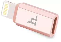 Адаптер-перехідник Hoco Lightning на Micro USB rose gold - фото Адаптер-перехідник Hoco Lightning на Micro USB rose gold