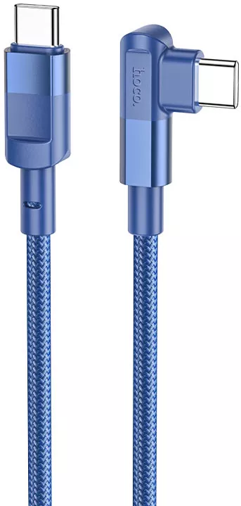 Кабель Hoco U108 100w USB Type-C - Type-C 100w 5a 2м PD cable Blue - фото 1