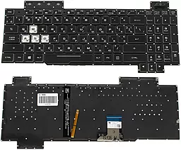 Клавіатура для ноутбуку Asus FX505 series з підсвіткою клавіш RGB без рамки Original Black
