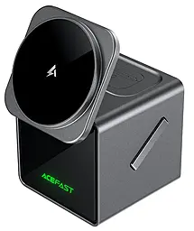 Беспроводная док-станция AceFast E34 15w 3-in-1 wireles charger Gray - фото Беспроводная док-станция AceFast E34 15w 3-in-1 wireles charger Gray