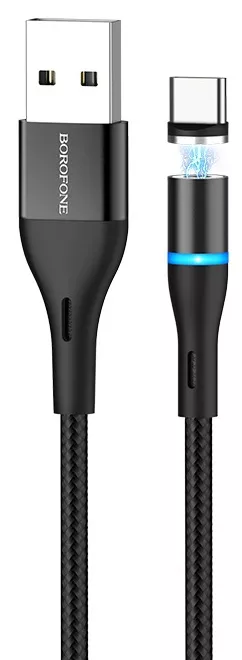 Кабель Borofone BU16 USB-A - Type-C 15w 3a 1.2м cable Black - фото 1