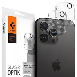 Захисне скло Spigen Optik Camera Lens на камеру для Apple iPhone 15 Pro, iPhone 15 Pro Max (2 шт.) Clear (AGL05228)