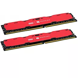 Оперативная память GooDRam DDR4 8GB (2x4GB) 2400MHz Iridium Red (IR-R2400D464L15S/8GDC) - миниатюра 2