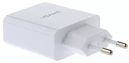 Сетевое зарядное устройство Usams 3 USB Ports Home charger with Display 3A White (US-CC035) - миниатюра 2