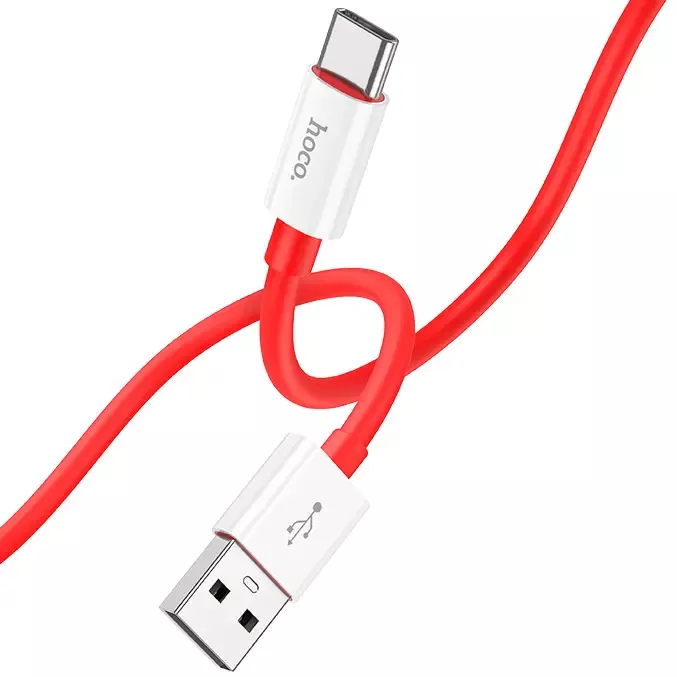 Кабель Hoco X87 Magic Silicon USB-A - Type-C 15w 3a 1м cable Red - фото 2