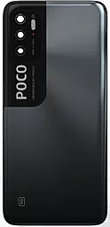 Задняя крышка корпуса Xiaomi Poco M3 Pro / M3 Pro 5G со стеклом камеры Original Power Black