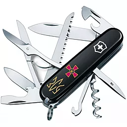 Мультитул Victorinox Huntsman Army (1.3713.3_W1015u) Black Эмблема ЗСУ + Трезубец ЗСУ бронзовый - фото Мультитул Victorinox Huntsman Army (1.3713.3_W1015u) Black Эмблема ЗСУ + Трезубец ЗСУ бронзовый