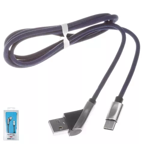 Кабель Konfulon S69 USB-A - Type-C 10.5w 1м cable Blue - фото 1