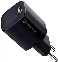 Мережевий зарядний пристрій Powermax PrimeGaN Bravo 33W PD/QC + USB C-Lightning cable black - мініатюра 2