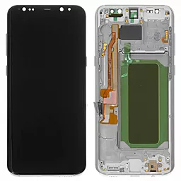 Дисплей Samsung Galaxy S8 Plus G955 с тачскрином и рамкой, original PRC, Arctic Silver
