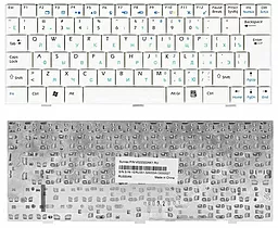 Клавиатура для ноутбука MSI Wind U90 U100 U100X U110 U120 N011 U115 U123 U123H U123T  белая
