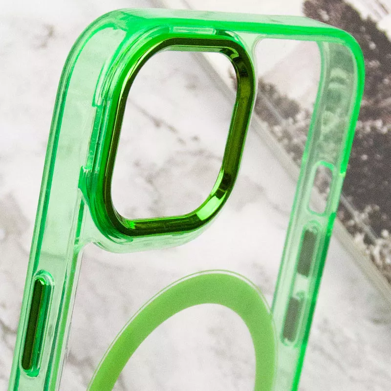 Чехол Epik Iris with MagSafe для Apple iPhone 14 Light Green - фото 6