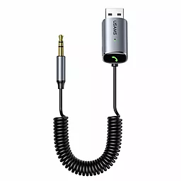Bluetooth адаптер Usams US-SJ504 Aluminum Alloy Car Wireless Audio Receiver Silver