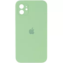 {"ru": "Чехол", "uk": "Чохол"} Silicone Case Full Camera Square для Apple iPhone 11 Mint